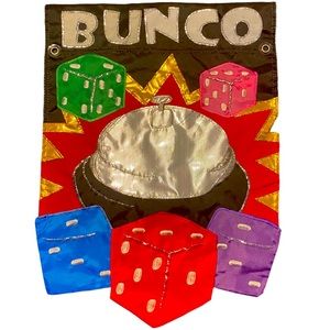 Bunco Garden Flag 18.5" by 13.5" for Bunco Party Fully Embroidered 2 Sided